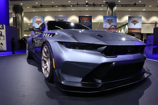 Los Angeles, California &ndash; November 17, 2023: FORD MUSTANG GTD at 2023 Los Angeles Auto Show. The LA Auto Show is one of major auto shows in North America