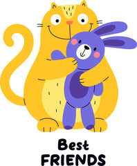 Cat Best Friends Sticker