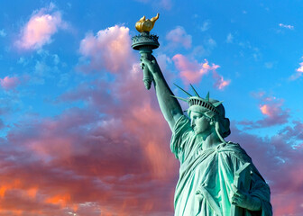 Statue of Liberty (1886) in New York City, USA