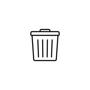 trash icon, recycle bin icon, delete symbol  vector