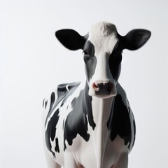 Iridescent organic shapes with soft moveme-scenery Holstein cattle on white background 29.