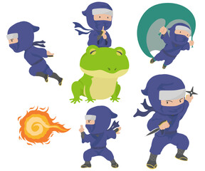 忍者　イラストセット