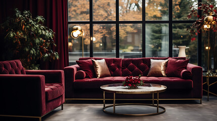 Fototapeta premium A Living Room with Luxury Furniture