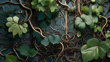 green ivy on wall