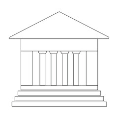 Museum icon vector