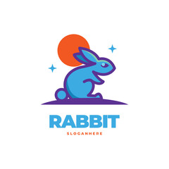 rabbit modern logo vector