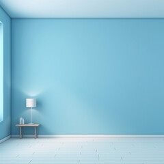Universal minimalistic blue background wall , interior design ,