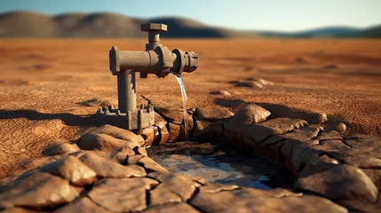 Tragetasche Rusty water pump on land © Yzid ART