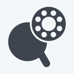 Icon Bobbin Case. suitable for education symbol. glyph style. simple design editable. design template vector. simple illustration