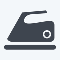Icon Iron. suitable for education symbol. glyph style. simple design editable. design template vector. simple illustration