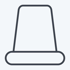 Icon Thimble. suitable for education symbol. line style. simple design editable. design template vector. simple illustration