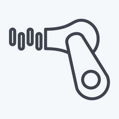 Icon Zipper. suitable for education symbol. line style. simple design editable. design template vector. simple illustration