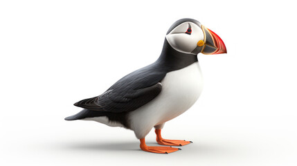 Puffin isolated on white background
