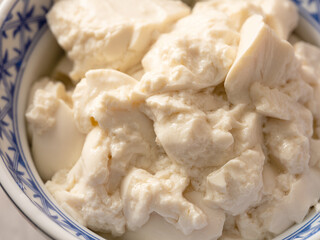 soft tofu in a bowl