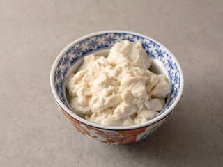 soft tofu in a bowl