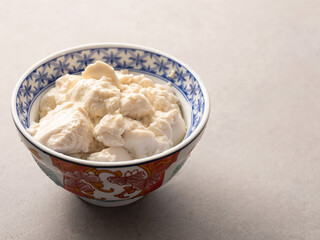 soft tofu in a bowl