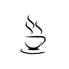 Icon Vector illustration coffee cup.