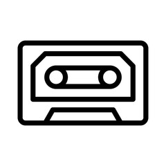 cassette tape line icon illustration vector graphic. Simple element illustration vector graphic, suitable for app, websites, and presentations isolated on white background
