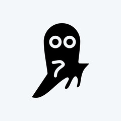 Icon Ghost. suitable for Halloween symbol. glyph style. simple design editable. design template vector. simple illustration