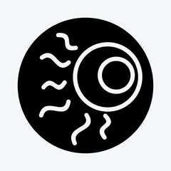Icon Eye. suitable for Halloween symbol. glyph style. simple design editable. design template vector. simple illustration