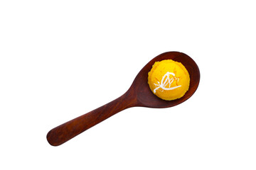 Toddy palm cake. Khanom Tarn (Thai dessert)