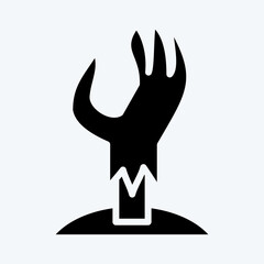 Icon Zombie. suitable for Halloween symbol. glyph style. simple design editable. design template vector. simple illustration