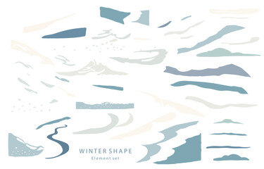 winter seamless pattern with blue,shape.Editable vector illustration for postcard,fabric,tile