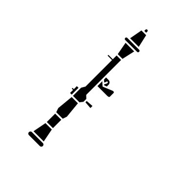 black rpg weapon isolated white background clip art preview