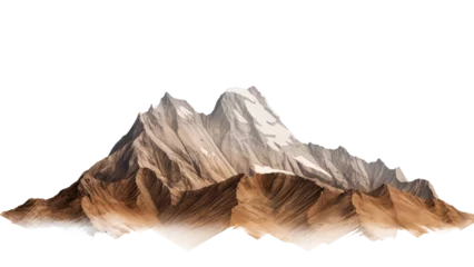 Papier Peint photo autocollant Everest Mountain on isolated transparent background, PNG file