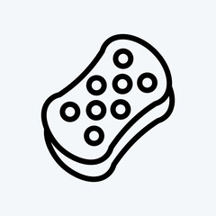 Icon Sponge. suitable for Kids symbol. line style. simple design editable. design template vector. simple illustration