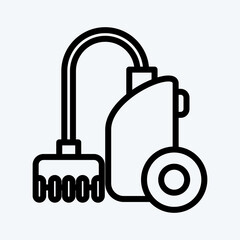 Icon Vacuum Cleaner. suitable for Kids symbol. line style. simple design editable. design template vector. simple illustration