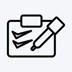 Icon Fitness Program. suitable for Healthy symbol. line style. simple design editable. design template vector. simple illustration