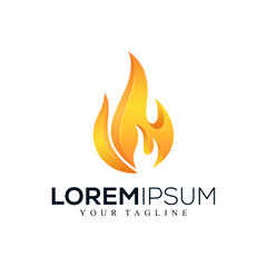 Abstract flame logo design
