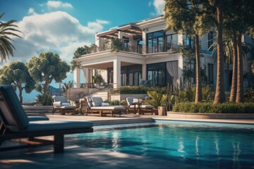 Fototapeta premium Luxury villa background