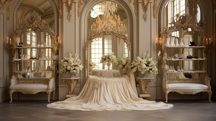 A new bridal room in white colour