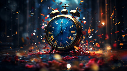 new year celebration clock