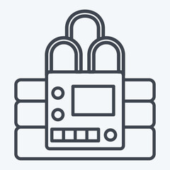 Icon Explosive. related to Military symbol. line style. simple design editable. simple illustration