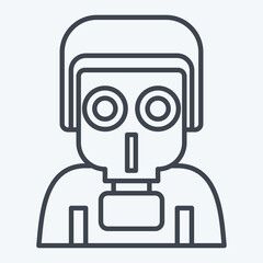 Icon Gas Protection. related to Military symbol. line style. simple design editable. simple illustration