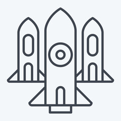 Icon Nuclear. related to Military symbol. line style. simple design editable. simple illustration