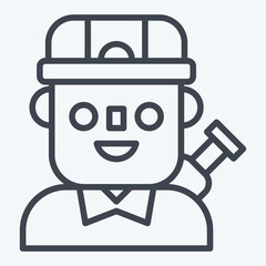 Icon Soldier. related to Military symbol. line style. simple design editable. simple illustration