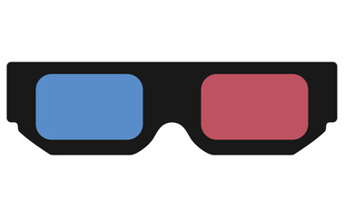 Vector illustration of 3D Glasses