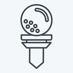 Icon Tees. related to Golf symbol. line style. simple design editable. simple illustration
