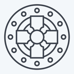 Obraz premium Icon Coin. related to Celtic symbol. line style. simple design editable. simple illustration