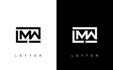 LMW letter logo creative design. LMW unique design