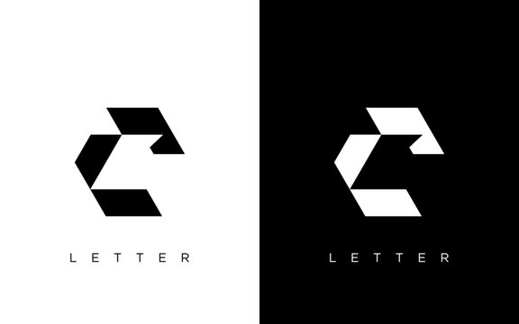 Initial letter c logo vector design template. Creative modern trendy c typography and black colors.