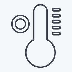 Icon Temperature. related to Air Conditioning symbol. line style. simple design editable. simple illustration