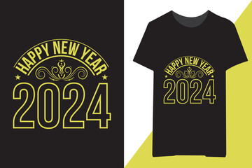 New year celebration Typography t-shirt design