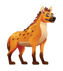 Hyena vector cartoon illustration isolated on white background
