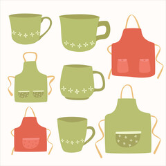 set of kitchen utensils