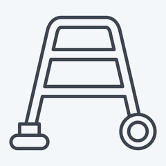 Icon Walker. related to Orthopedic symbol. line style. simple design editable. simple illustration